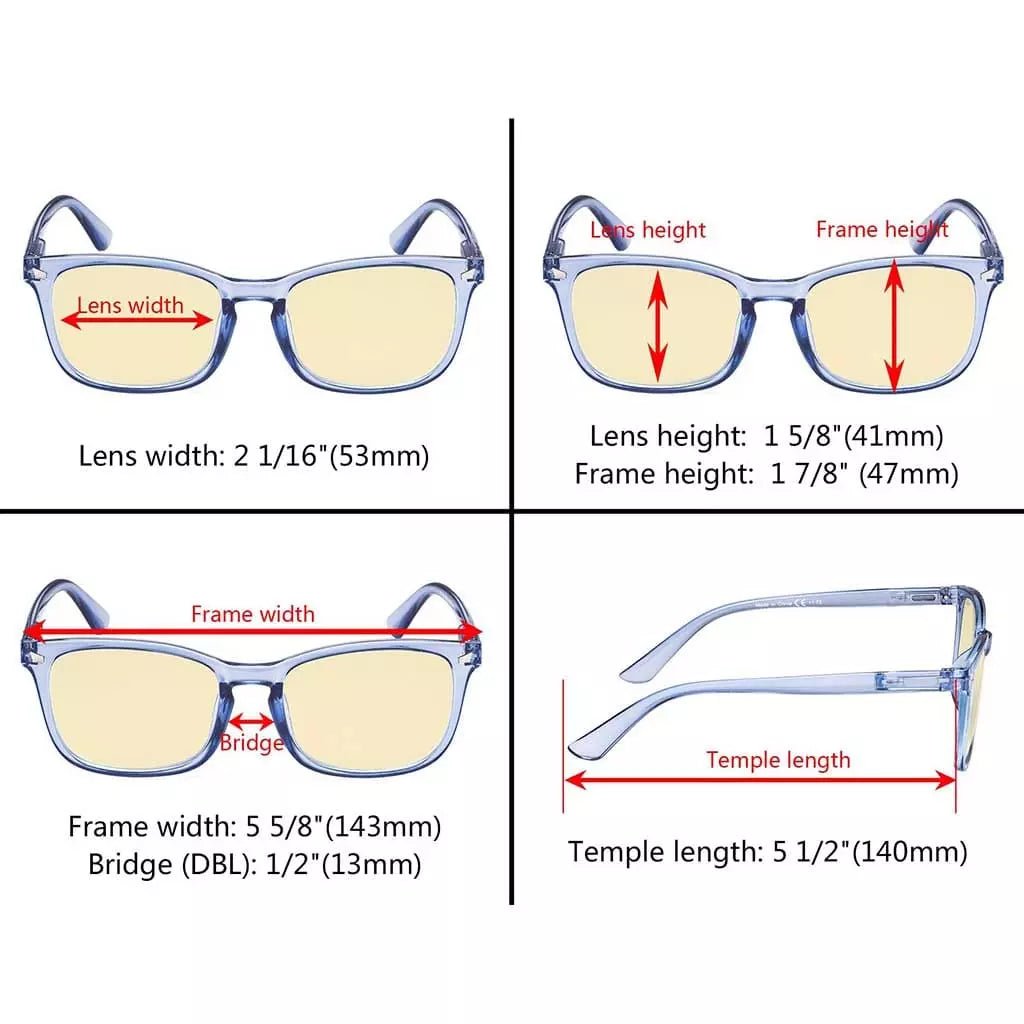 3 Pack Blue Light Blocking Reading Glasses TM1801eyekeeper.com