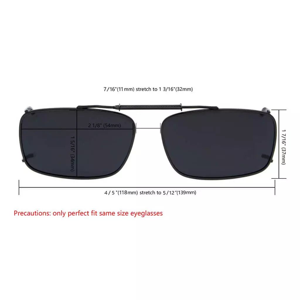 3 Pack Clip on Polarized Sunglasses C61(54MMx34MM)eyekeeper.com