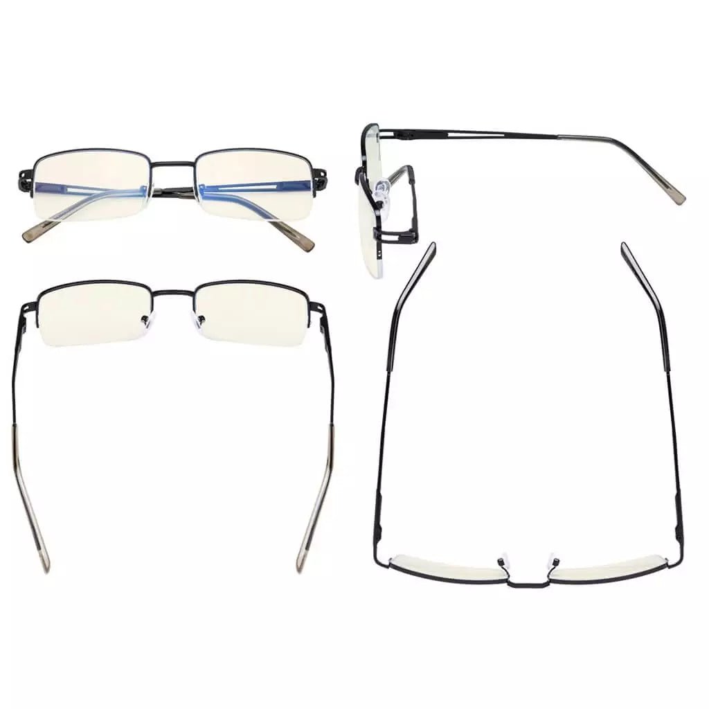 3 Pack Half - rim Blue Light Filter Reading Glasses UVR15014eyekeeper.com