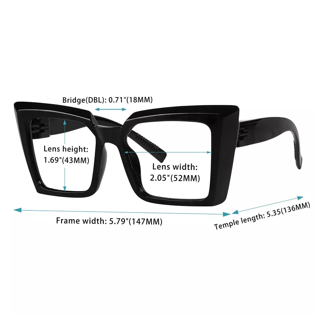 30% Blue Light Blocking Oversized Screwless Reading Glasses NR2141 - B15eyekeeper.com