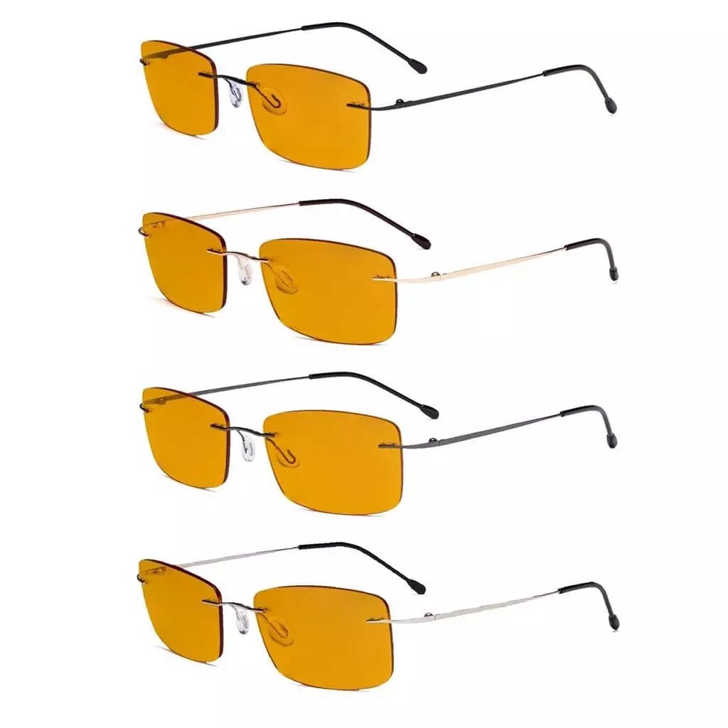 4 Pack Rimless Blue Light Blocking Readers DSWK9eyekeeper.com