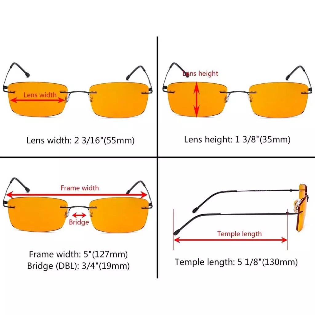 4 Pack Rimless Blue Light Blocking Readers DSWK9eyekeeper.com
