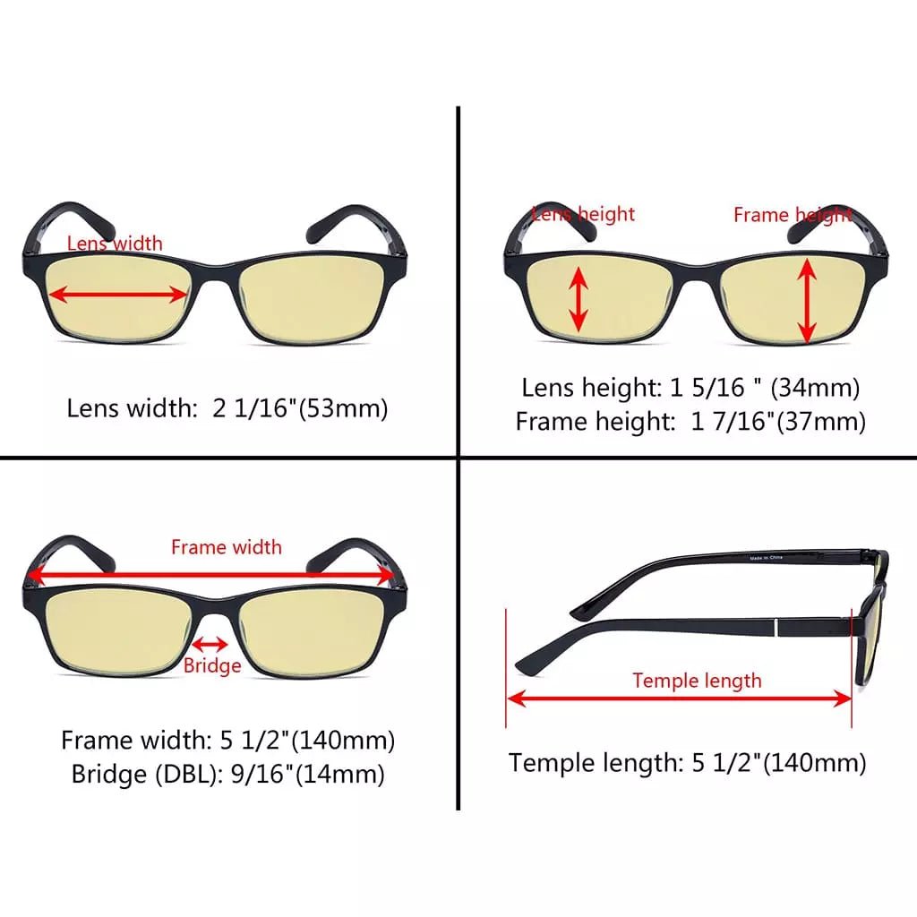4 Pack Stylish Blue Light Blocking Reading Glasses TME19042eyekeeper.com