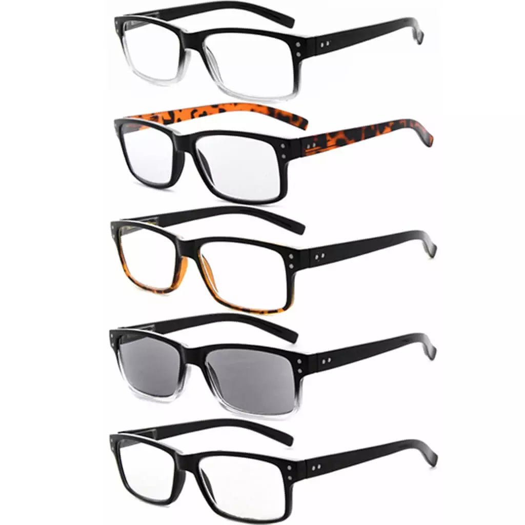 5 Pack Classic Reading Glasses Spring Hinge Readers R032eyekeeper.com