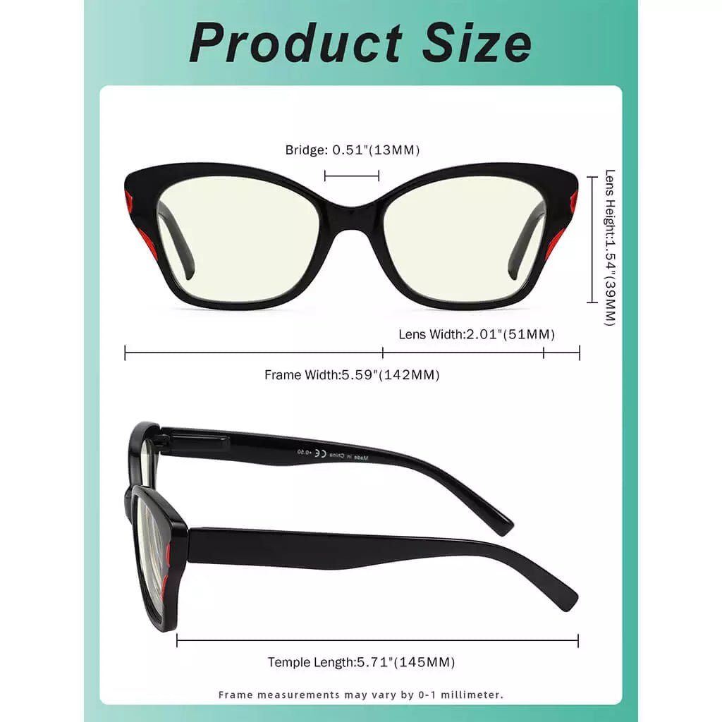 5 Pack Fashion Cat - eye Blue Light Filter Reading Glasses UV2126eyekeeper.com