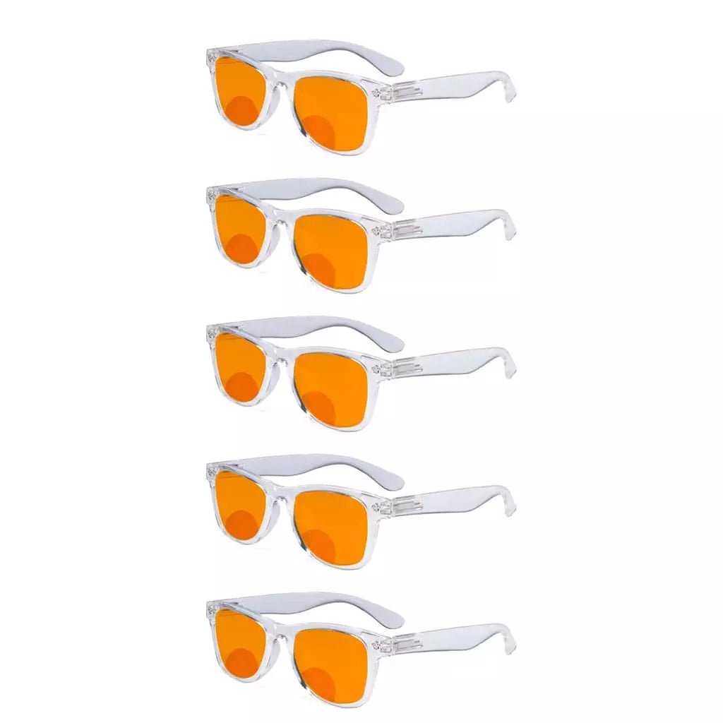 5 Pack Thick Bifocal Blue Light Blocking Reading Glasses DSS027eyekeeper.com
