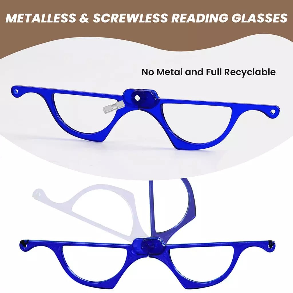 6 Pack Handhold Magnifier Metalless Screwless Folding Reading Glasses with Neck Strap NR153eyekeeper.com
