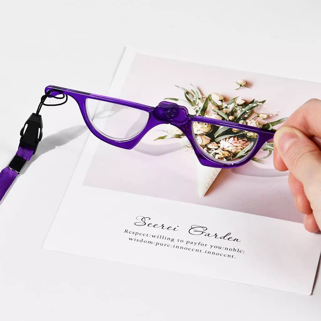 6 Pack Handhold Magnifier Metalless Screwless Folding Reading Glasses with Neck Strap NR153eyekeeper.com