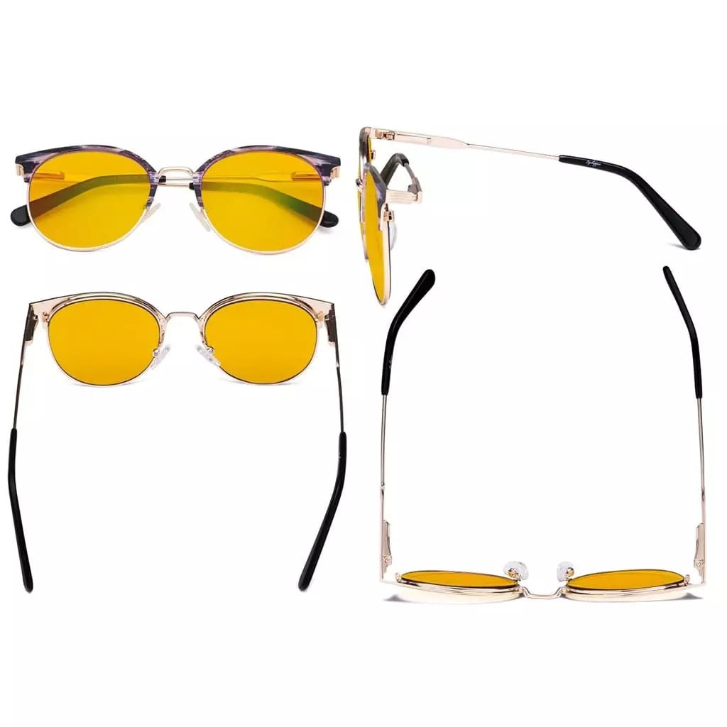 Metal Frame Blue Light Blocking Eyeglasses LX19001 - BB90eyekeeper.com