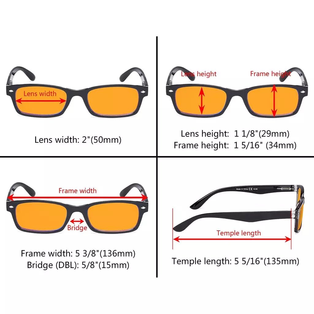 Nighttime Better Blue Light Blocking Reading Glasses DS055eyekeeper.com