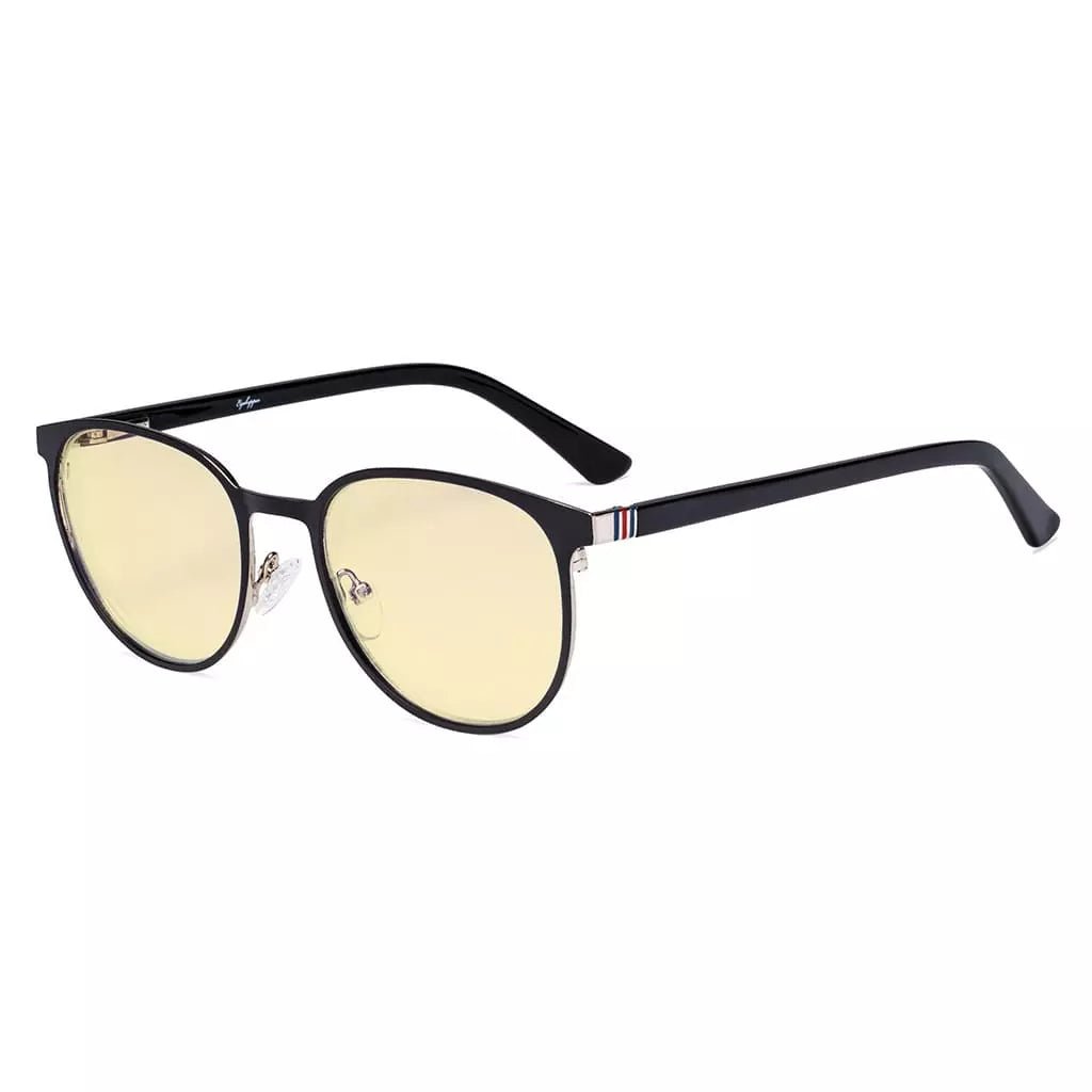 Oval Metal Blue Light Blocking Eyeglasses LX19004 - BB60eyekeeper.com
