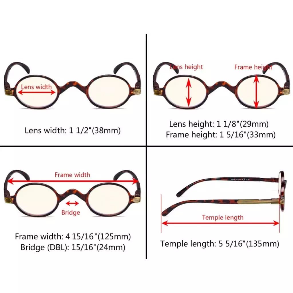 Small Frame Round Glasses Blue Light Filter UVR077Xeyekeeper.com