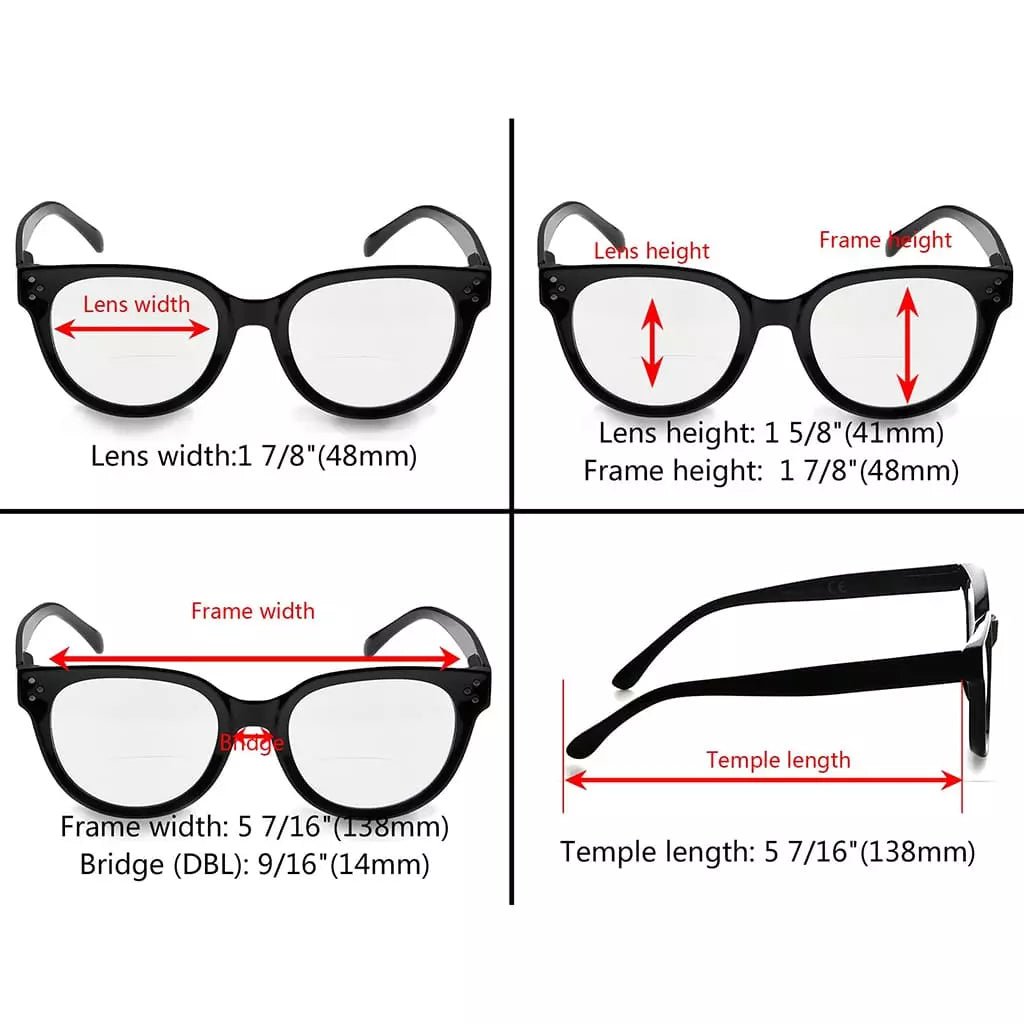 Thick Frame Trendy Style Bifocal Reading Glasses BR9110eyekeeper.com