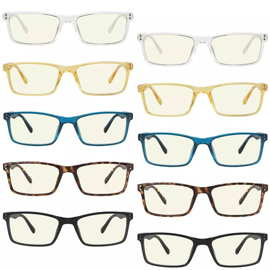 10 Pack Blue Light Filter Reading Glasses Stylish Computer Readers UVR802eyekeeper.com