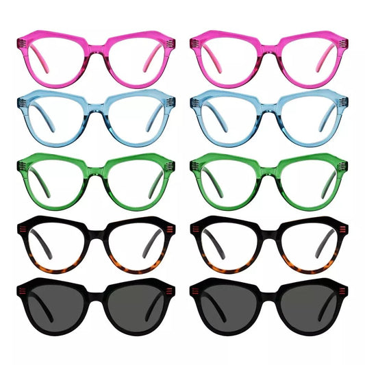 10 Pack Cat - eye Reading Glasses Stylish Readers R2110eyekeeper.com