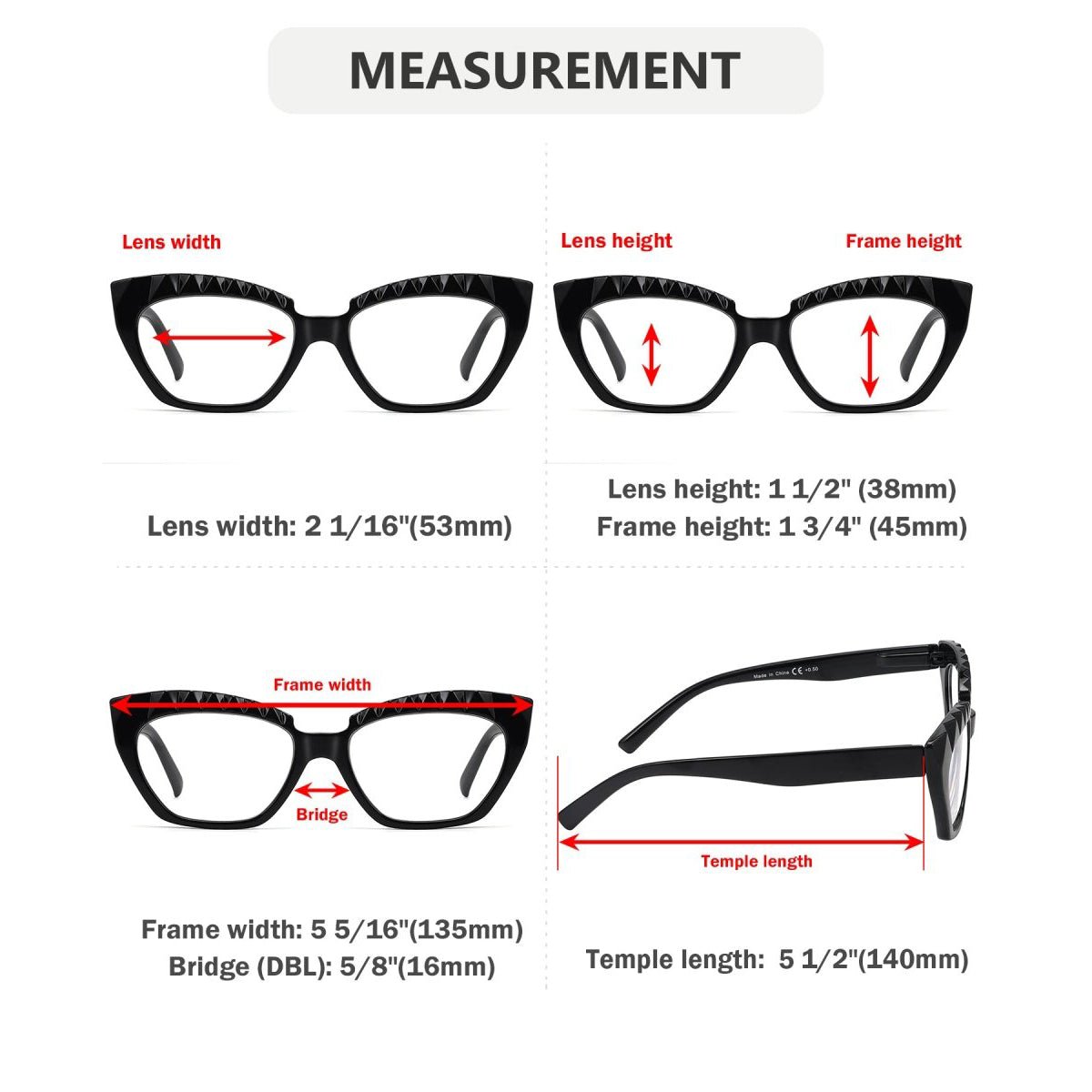 10 Pack Cat - eye Stylish Reading Glasses with Spring Hinges R2133eyekeeper.com