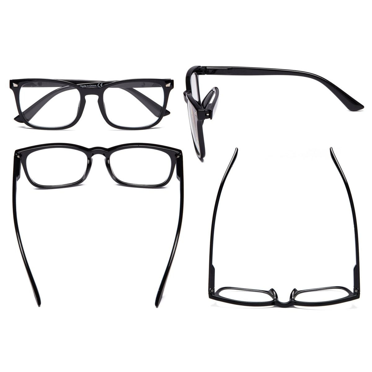 10 Pack Chic Rectangle Fully Magnified Reading Glasses RT1801eyekeeper.com