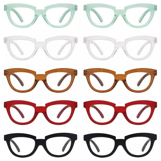 10 Pack Half Moon Reading glasses Stylish Readers R2102eyekeeper.com