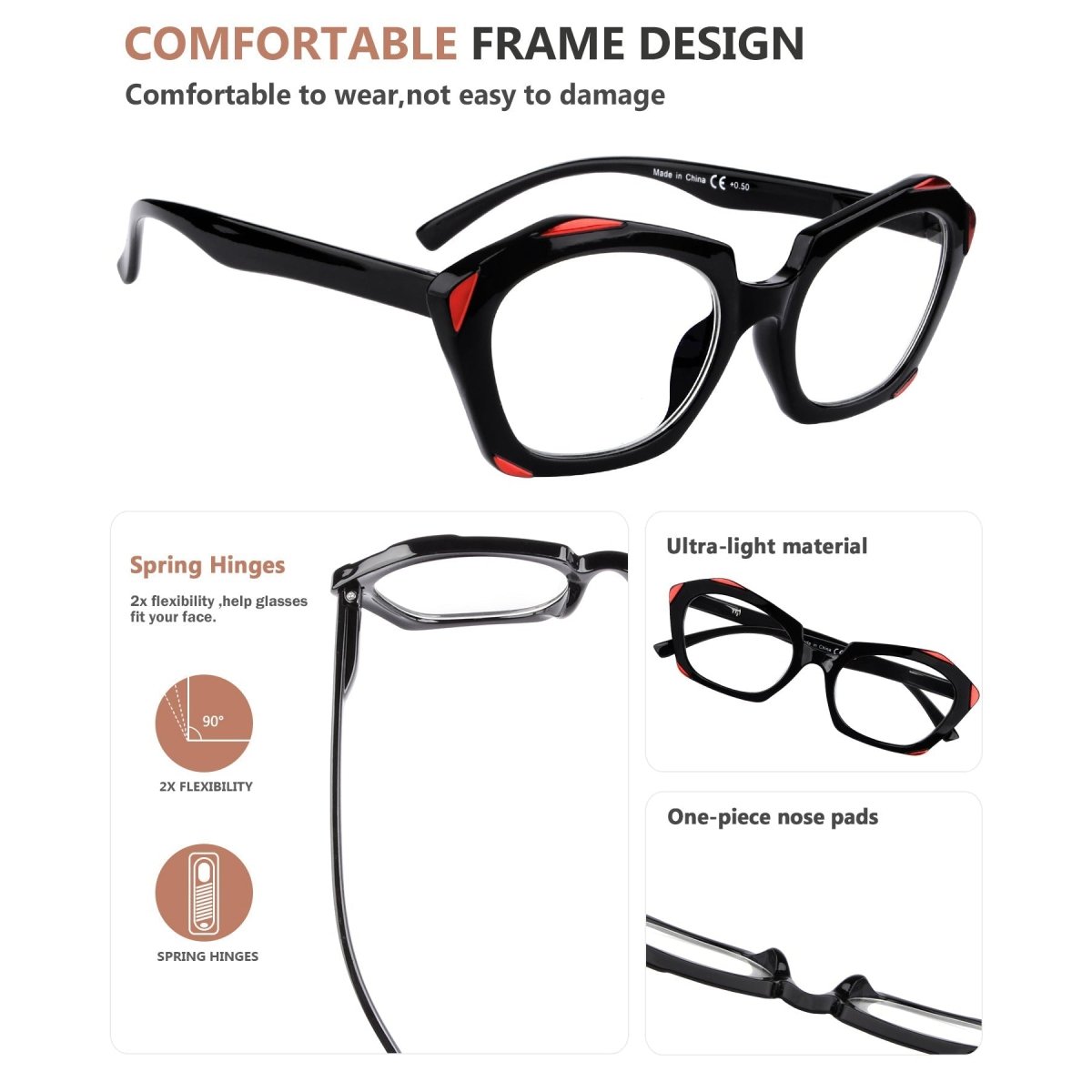 10 Pack Oval Lens Eyeglasses Fashion Design Reading Glasses R2129eyekeeper.com