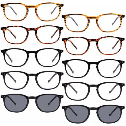 10 Pack Retro Reading Glasses Include Sunshine Readers R065eyekeeper.com