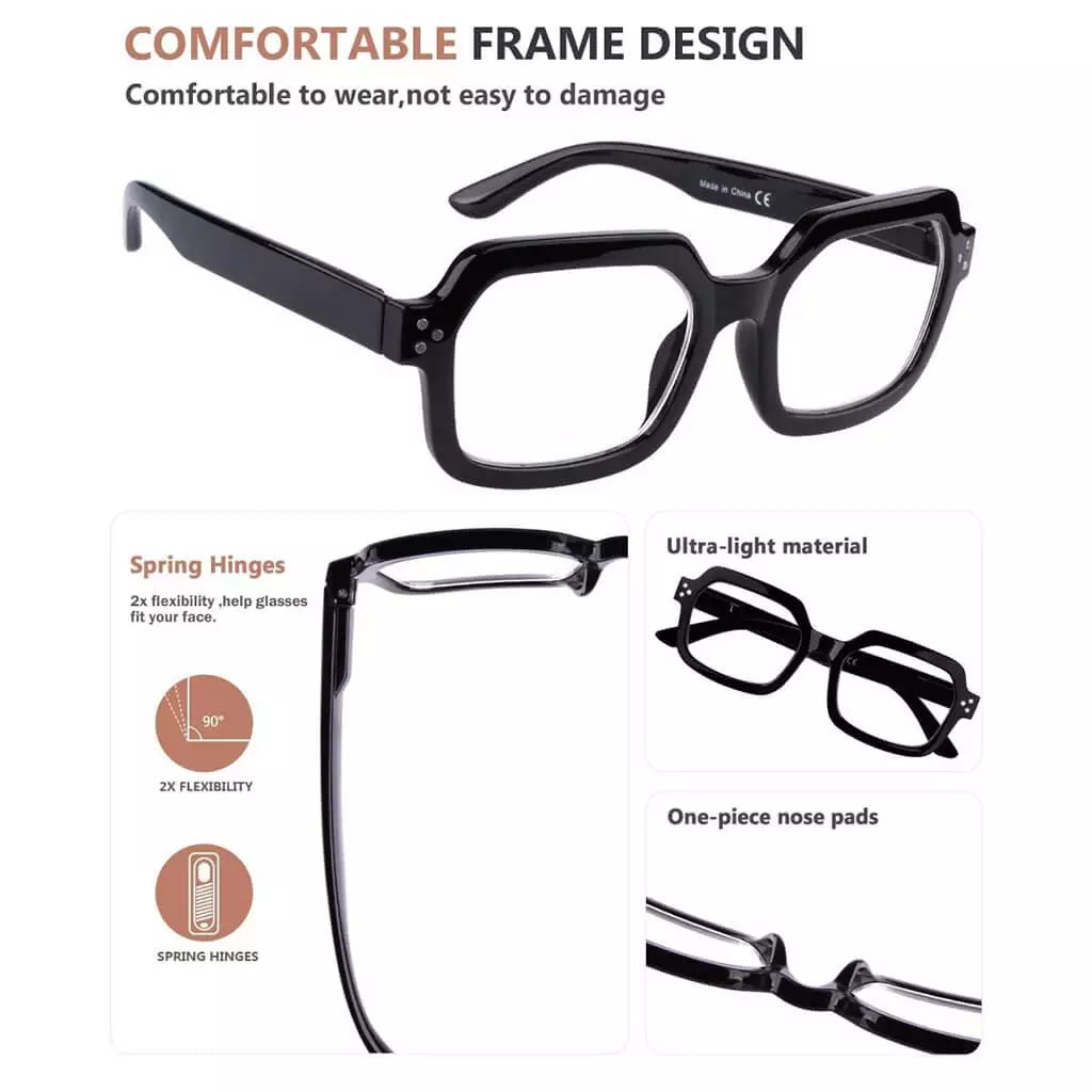 10 Pack Stylish Reading Glasses Spring Hinge Readers R2130eyekeeper.com
