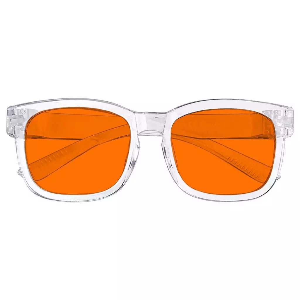 100% Blue Blocking Glasses Square Orange Lens Metalless Screwless Eyewear R033 - B98eyekeeper.com