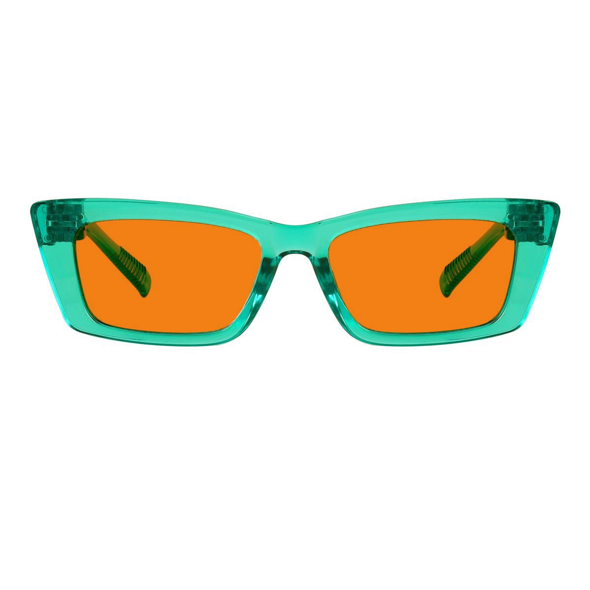 100% Blue Blocking Orange Lens Cat - eye Glasses Metalless R2501 - B98eyekeeper.com