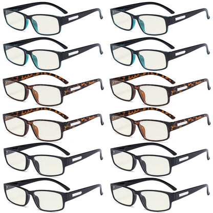 12 Pack Blue Light Filter Reading Glasses Computer Readers UVR9103eyekeeper.com