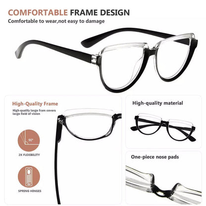 12 Pack Half Moon Reading Glasses Stylish Comfortable Readers R2006eyekeeper.com