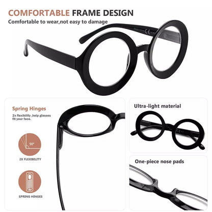 12 Pack Oversized Round Reading Glasses Large Frame Readers R9109eyekeeper.com