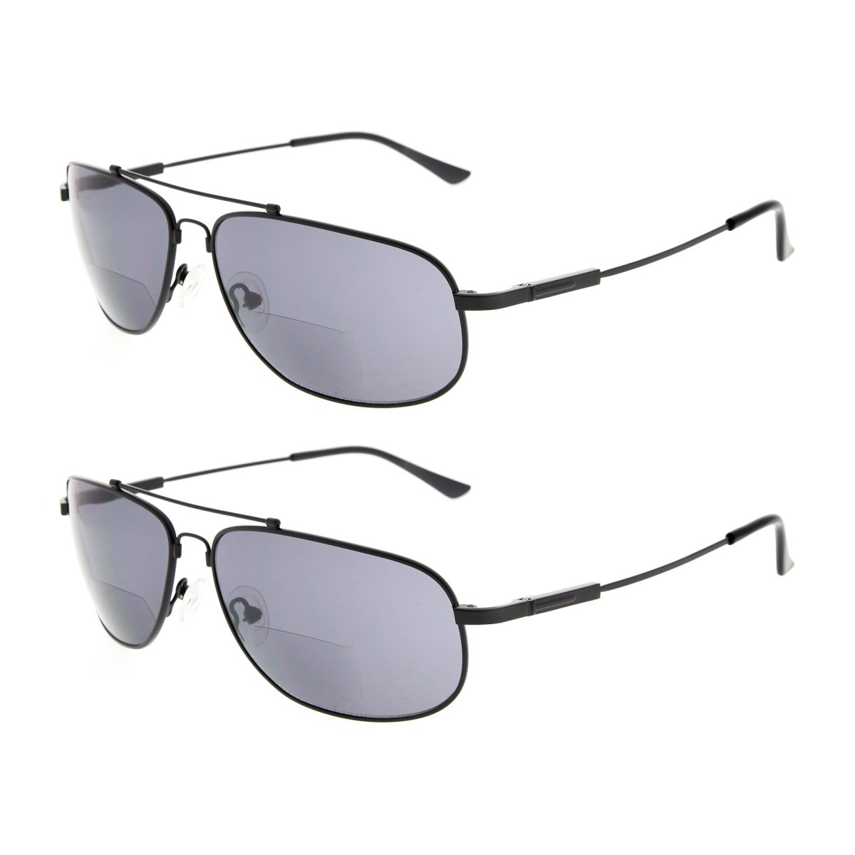 2 Pack Modern Metal Bifocal Reading Sunglasses Chic Readers SG1803eyekeeper.com