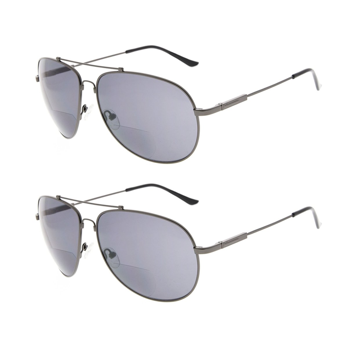 2 Pack Pilot Full Rim Bifocal Reading Sunglasses Chic Readers SG1802eyekeeper.com