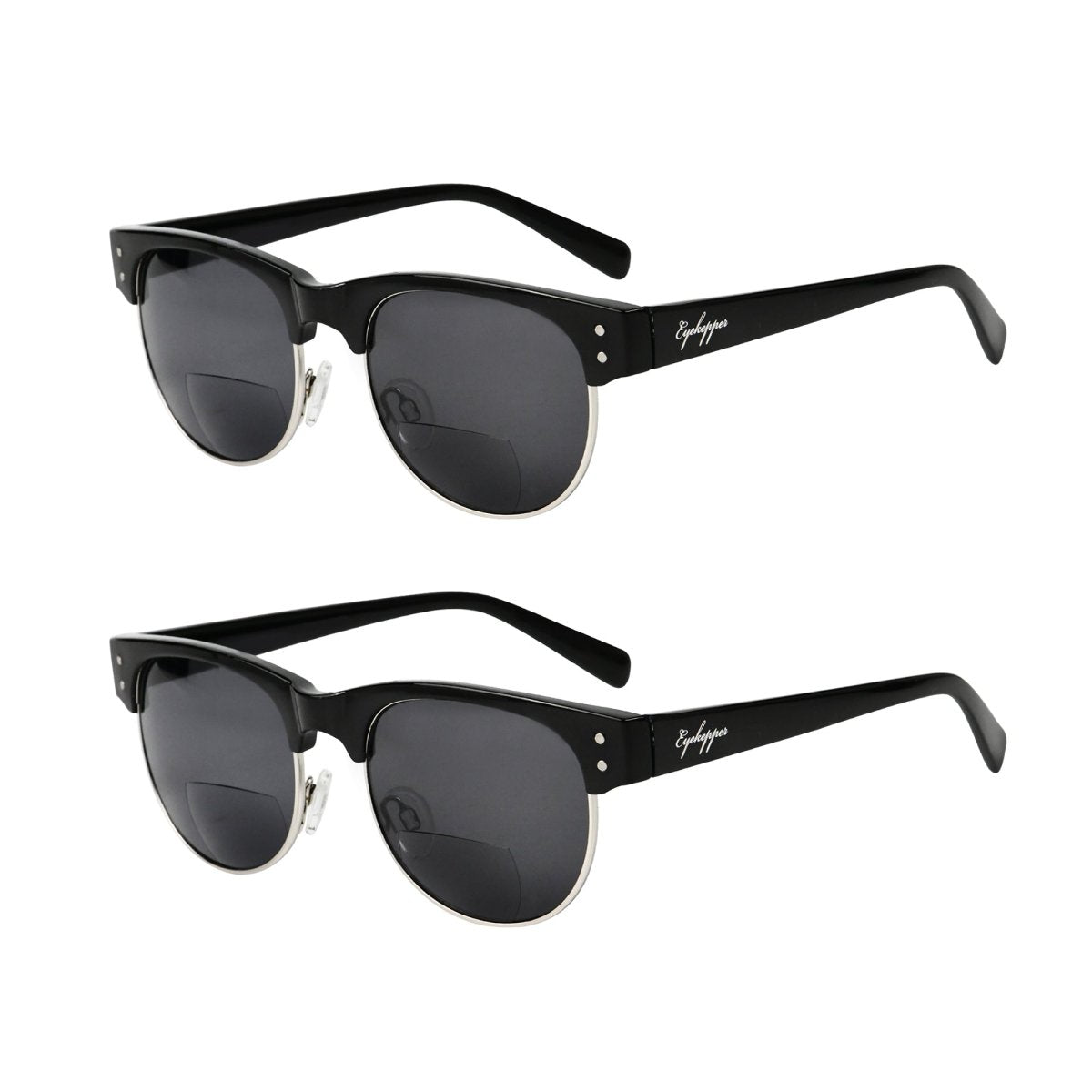 2 Pack Stylish Bifocal Reading Sunglasses S011eyekeeper.com