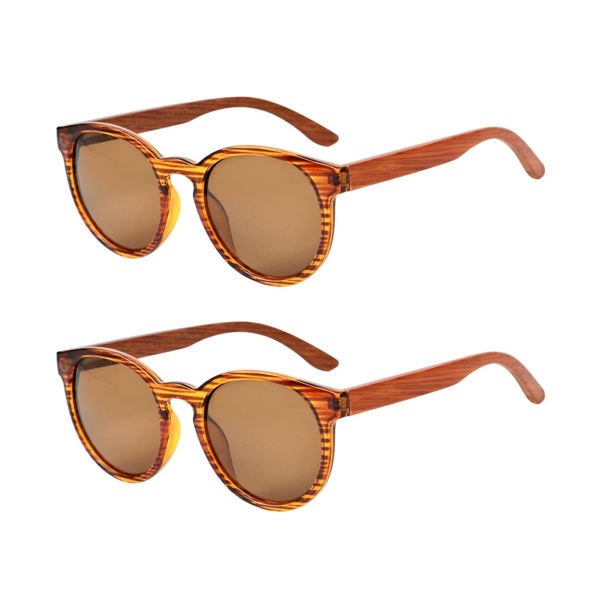 2 Pack Stylish Round Polarized Sunglasses S009PGSGeyekeeper.com