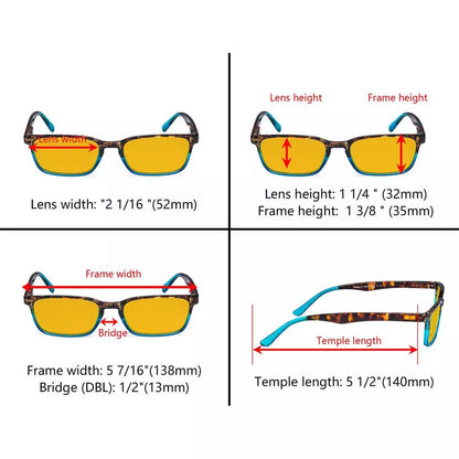 3 Pack Blue Light Blocking Reading Glasses HP898Deyekeeper.com