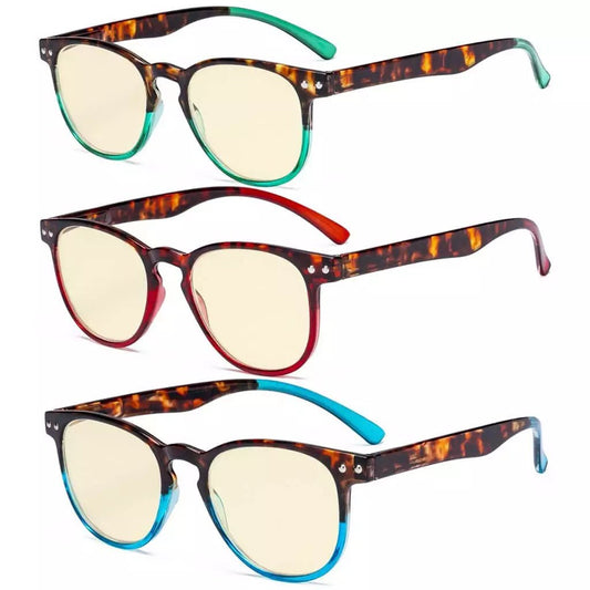 3 Pack Blue Light Blocking Reading Glasses TM060Deyekeeper.com