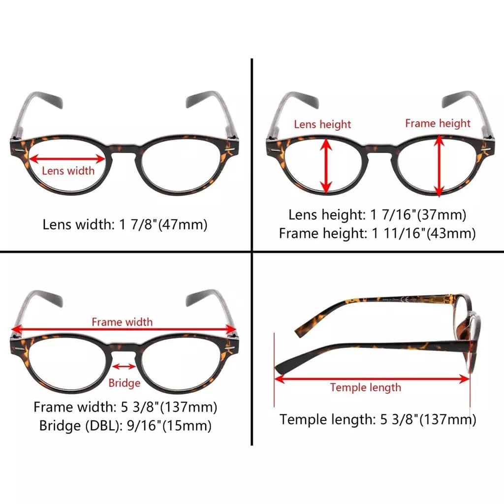 3 Pack Classic Stylish Reading Glasses 3PKR091eyekeeper.com