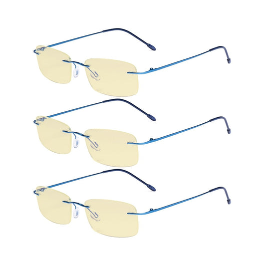 3er Pack Randlos Blaulichtblockierende Lesebrille TMWK8