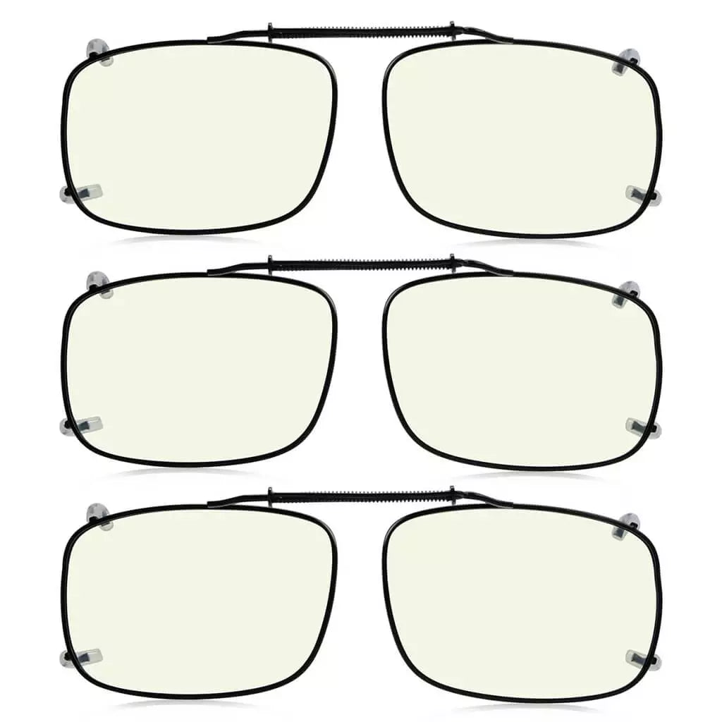 3 Pack Wide Clip on Blue Light Filter Glasses C60 (58MMx38MM)eyekeeper.com