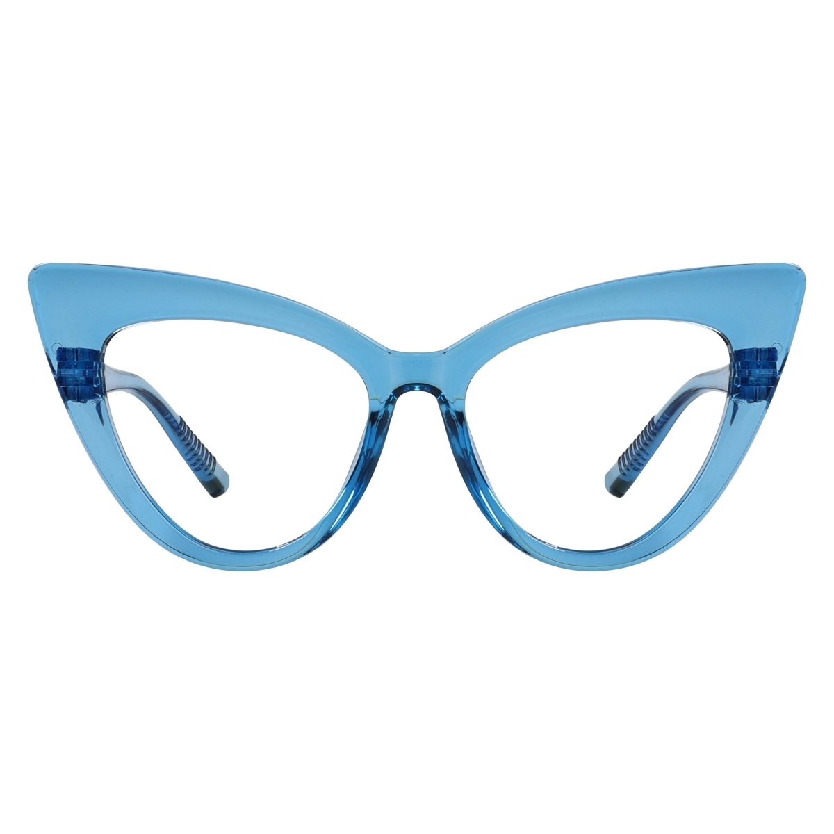 30% Blue Light Blocking Oversized Cat - eye Screwless Glasses R2318 - B15eyekeeper.com