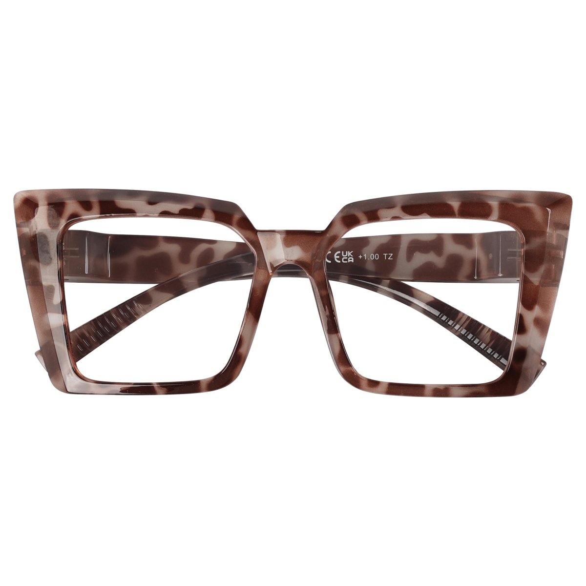 30% Blue Light Blocking Oversized Metalless Screwless Cat - eye Eyeglasses NR2141 - B15eyekeeper.com