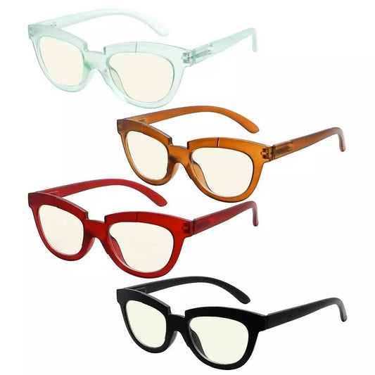 4 Pack Blue Light Reading Glasses Cat - eye Style UV2102eyekeeper.com