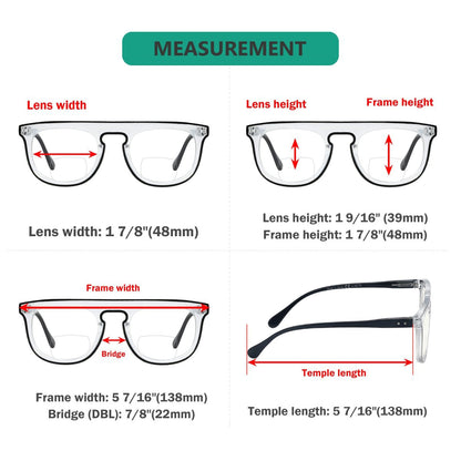 Bifocal Reading Glasses Dimension