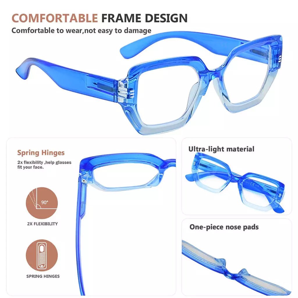4 Pack Fashionable Reading Glasses Trendy Readers R2026eyekeeper.com