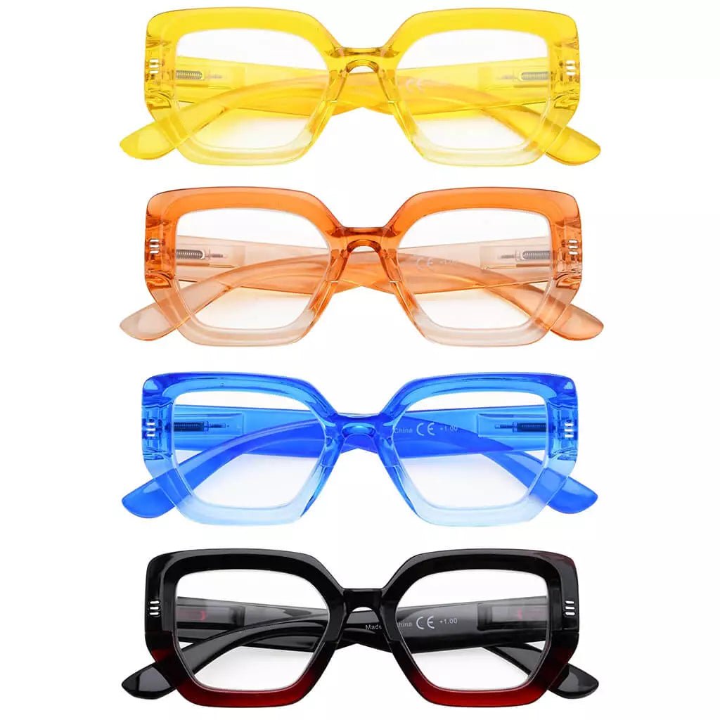 4 Pack Fashionable Reading Glasses Trendy Readers R2026eyekeeper.com