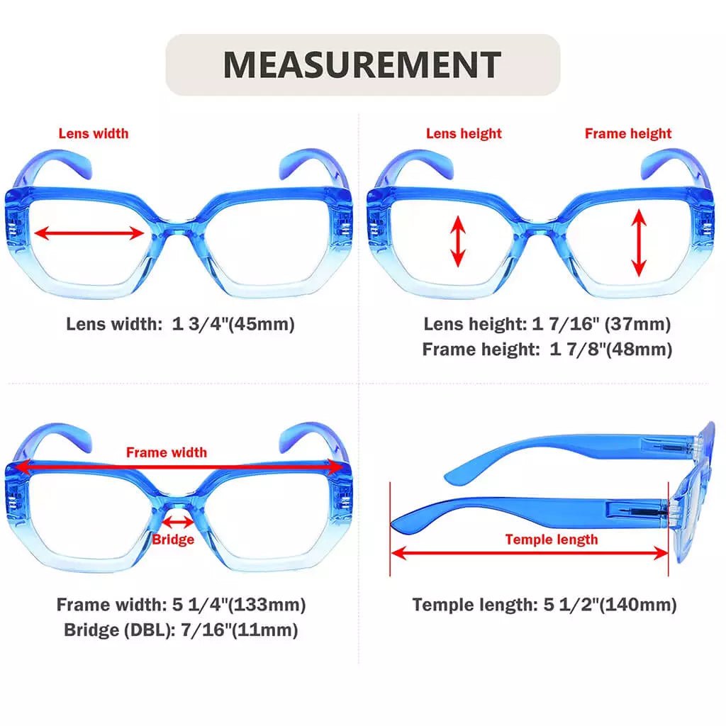 4 Pack Fashionable Reading Glasses Trendy Readers R2026eyekeeper.com
