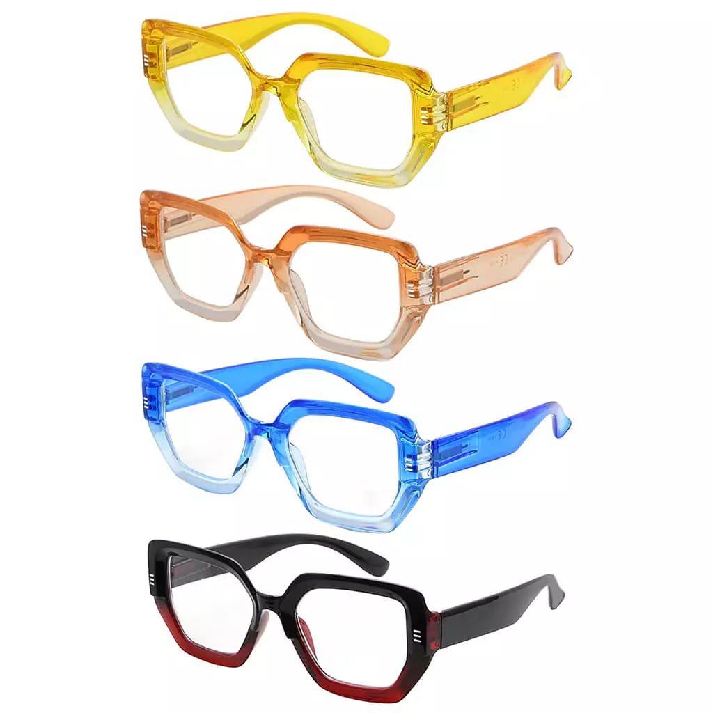 4 Pack Fashionable Reading Glasses Trendy Readers R2026eyekeeper.com