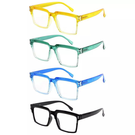 4 Pack Fashionable Stylish Reading Glasses R2027eyekeeper.com
