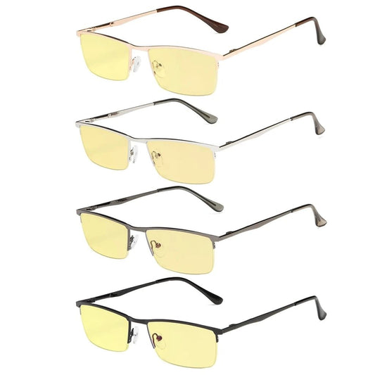 4 Pack Half - Rim Blue Light Blocking Reading Glasses TMCG1614eyekeeper.com