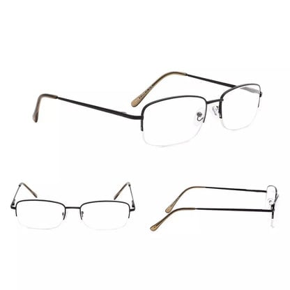 4 Pack Half - rim Metal Reading Glasses Include Sunglasses 3 - R15015eyekeeper.com